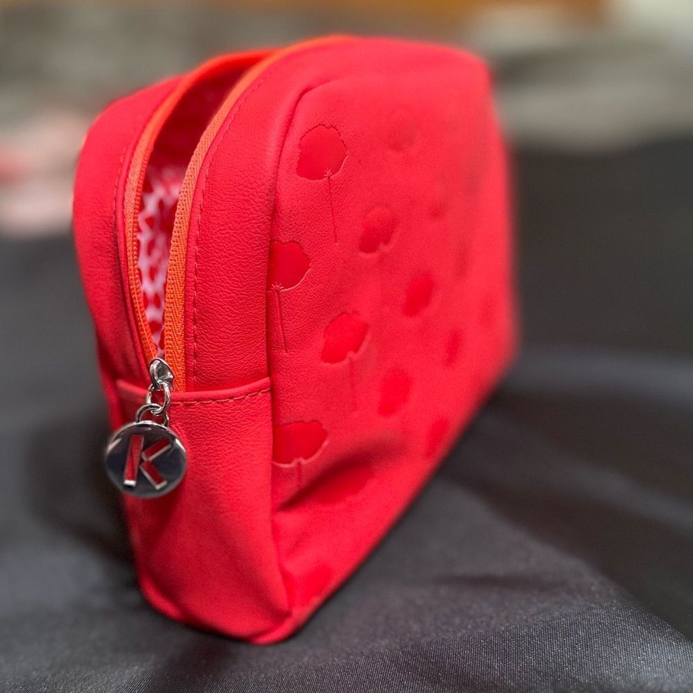 Kenzo Red Rubber Cosmetic Travel Bag